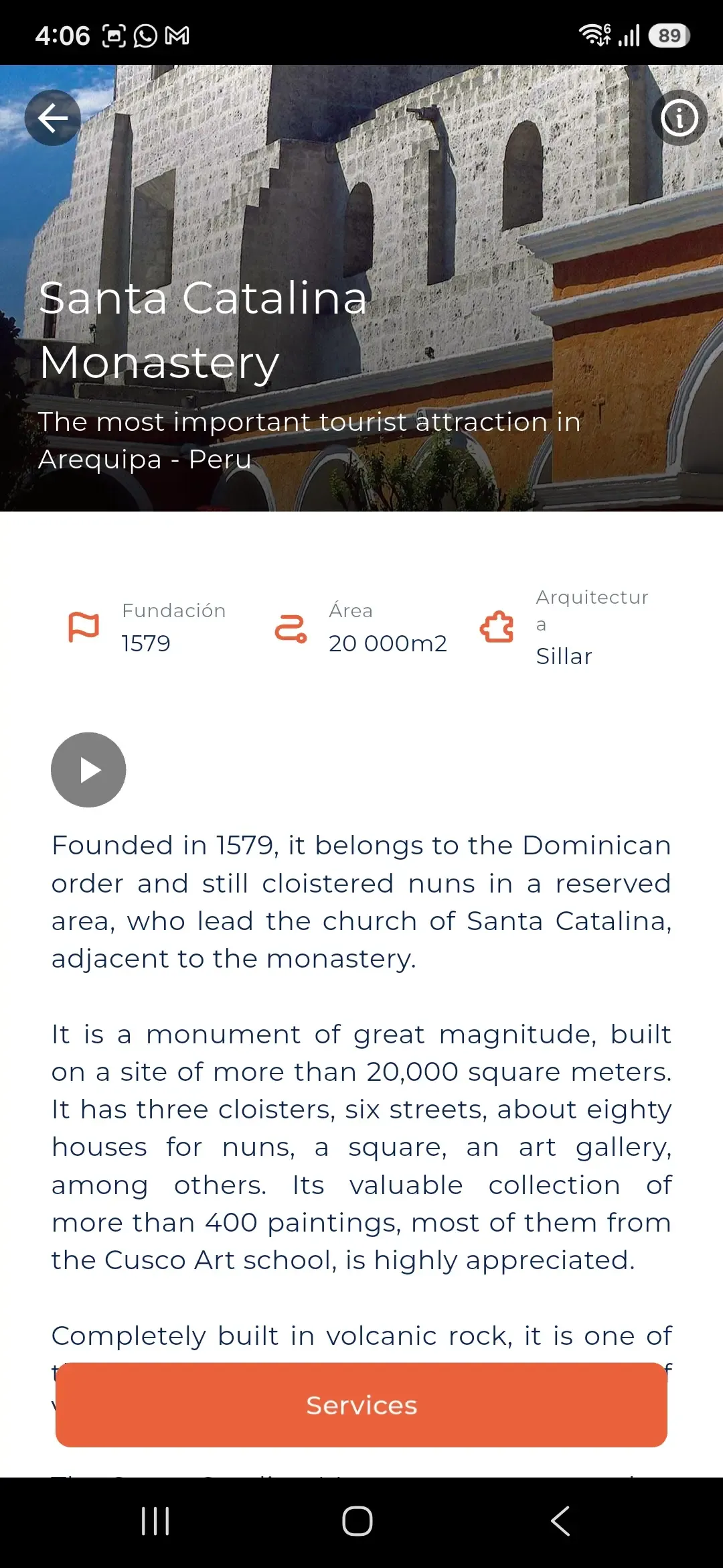Information about the monastery