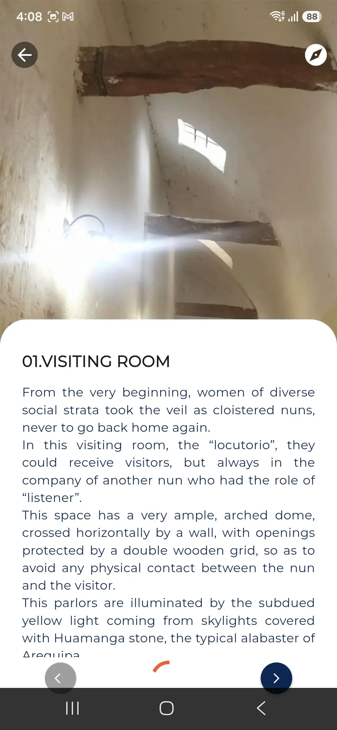 Locutorio section in the app