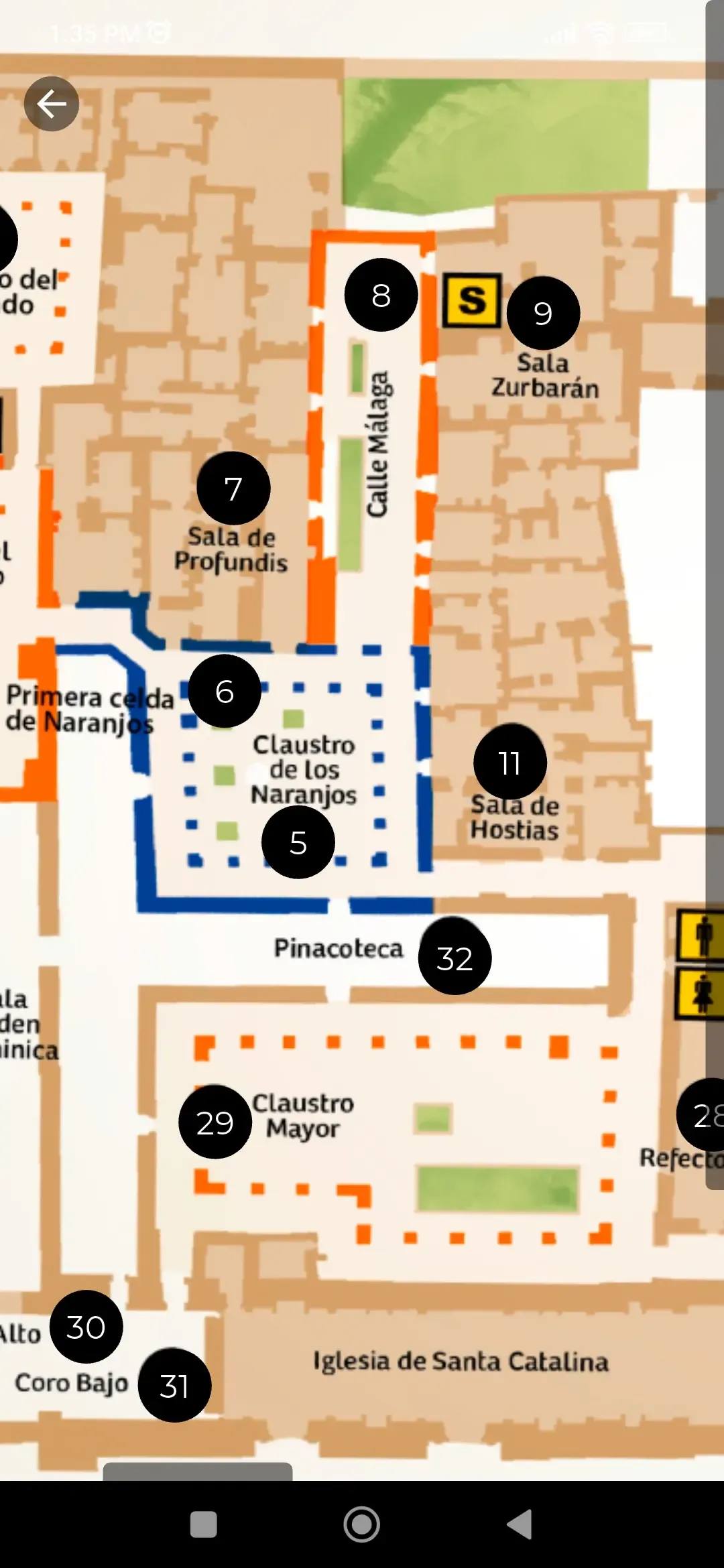 Mapa interactivo del monasterio