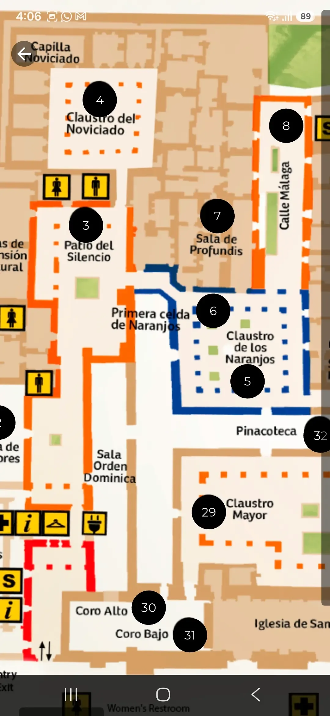 Interactive map of the monastery
