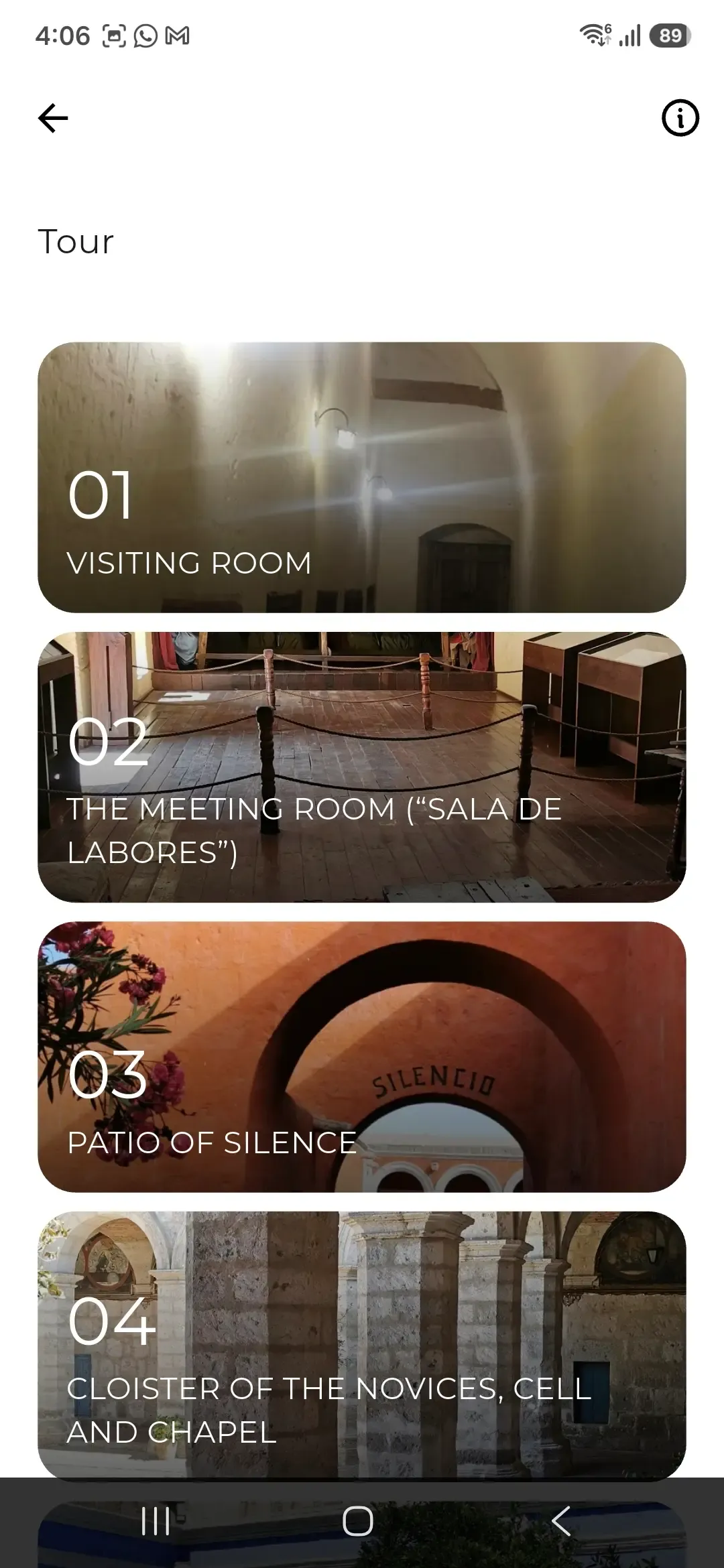 Suggested routes inside the app